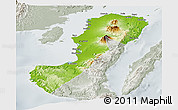 Physical Panoramic Map of Negros Occidental, lighten, semi-desaturated