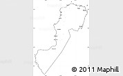 Blank Simple Map of Negros Occidental, cropped outside