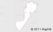 Silver Style Simple Map of Negros Occidental, cropped outside