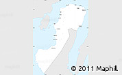 Silver Style Simple Map of Negros Occidental, single color outside