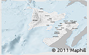 Gray Panoramic Map of Region 6, single color outside