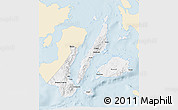Classic Style 3D Map of Region 7, single color outside