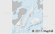 Gray 3D Map of Region 7, single color outside