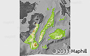 Physical 3D Map of Region 7, darken, desaturated