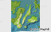 Physical 3D Map of Region 7, satellite outside