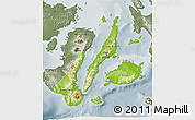 Physical 3D Map of Region 7, semi-desaturated