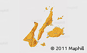Political 3D Map of Region 7, cropped outside