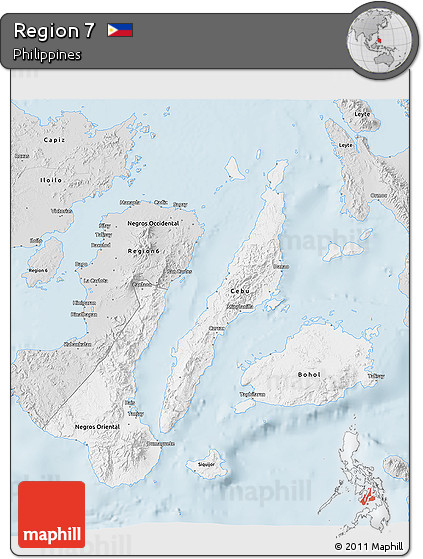 Silver Style 3D Map of Region 7