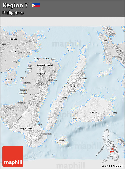Silver Style 3D Map of Region 7