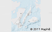 Silver Style 3D Map of Region 7, single color outside