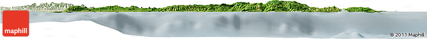 Satellite Horizon Map of Bohol, lighten