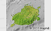 Satellite Map of Bohol, lighten, desaturated