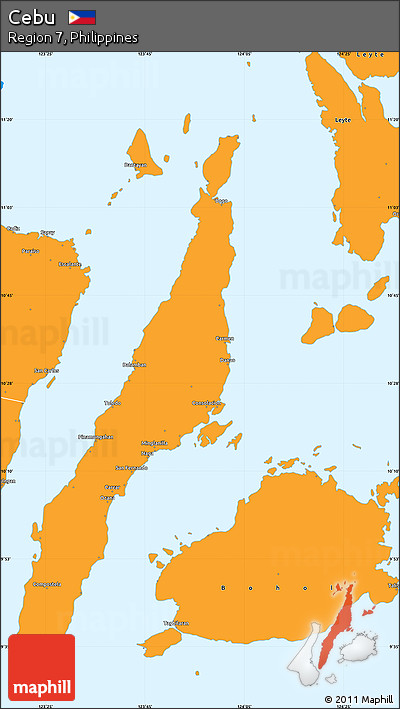 Free Political Simple Map of Cebu