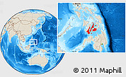 Shaded Relief Location Map of Region 7