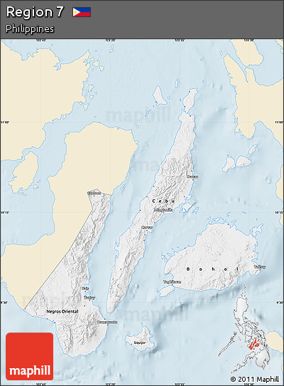 Classic Style Map of Region 7, single color outside