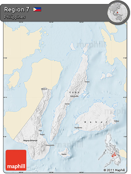 Classic Style Map of Region 7, single color outside