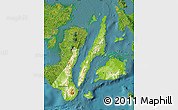 Physical Map of Region 7, satellite outside