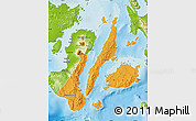 Political Map of Region 7, physical outside