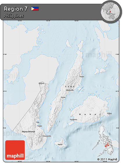 Silver Style Map of Region 7, single color outside