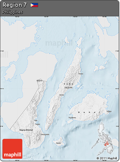 Silver Style Map of Region 7, single color outside