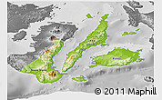 Physical Panoramic Map of Region 7, desaturated