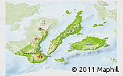 Physical Panoramic Map of Region 7, lighten