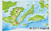 Physical Panoramic Map of Region 7