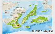 Physical Panoramic Map of Region 7, shaded relief outside
