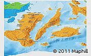 Political Panoramic Map of Region 7