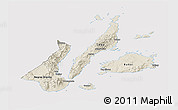 Shaded Relief Panoramic Map of Region 7, cropped outside