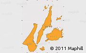 Political Simple Map of Region 7, cropped outside