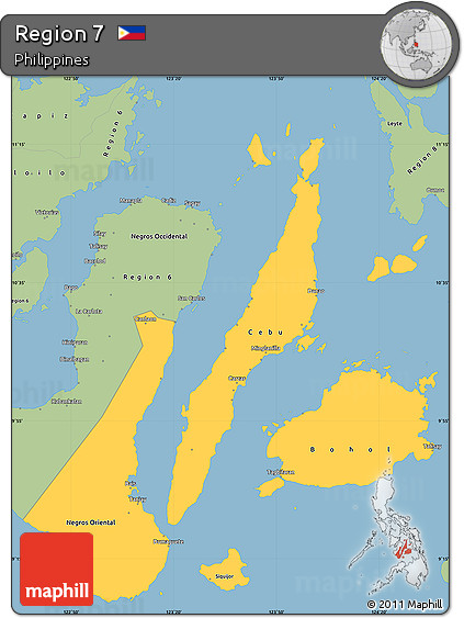 Savanna Style Simple Map of Region 7