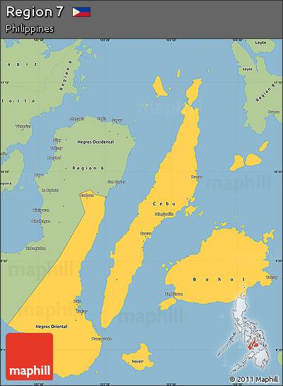 Savanna Style Simple Map of Region 7