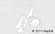 Silver Style Simple Map of Region 7, cropped outside