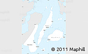 Silver Style Simple Map of Region 7, single color outside