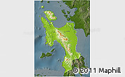 Physical 3D Map of Leyte, darken