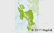 Physical 3D Map of Leyte, lighten