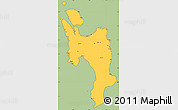 Savanna Style Simple Map of Leyte, cropped outside