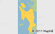 Savanna Style Simple Map of Leyte, single color outside