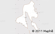 Classic Style Simple Map of Southern Leyte, cropped outside