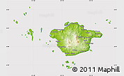 Physical Map of Basilan, cropped outside