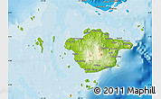 Physical Map of Basilan, political outside
