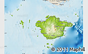 Physical Map of Basilan, shaded relief outside