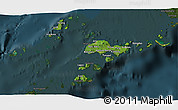 Satellite 3D Map of Sulu, darken
