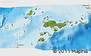Satellite 3D Map of Sulu, shaded relief outside