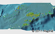 Satellite 3D Map of Sulu, single color outside