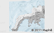 Gray 3D Map of Zamboanga Del Norte