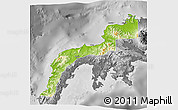 Physical 3D Map of Zamboanga Del Norte, desaturated