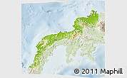 Physical 3D Map of Zamboanga Del Norte, lighten
