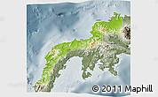 Physical 3D Map of Zamboanga Del Norte, semi-desaturated